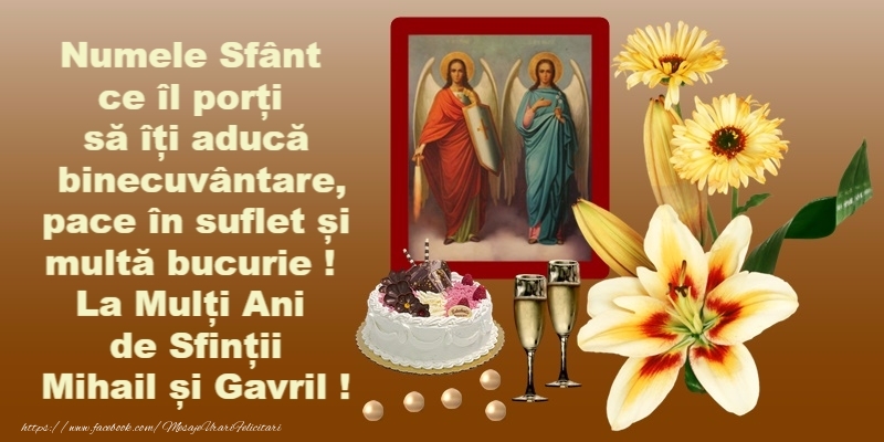 La multi ani de Sfintii Mihail si Gavril! - Felicitari onomastice de Sfintii Mihail si Gavril cu sfintii mihail si gavril