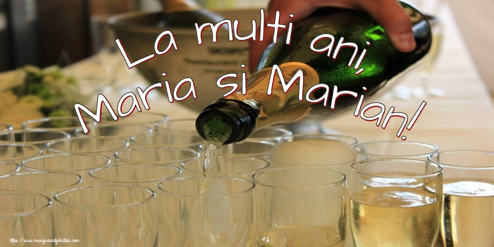 La multi ani, Maria si Marian! - Felicitari onomastice de Sfanta Maria Mica cu sampanie