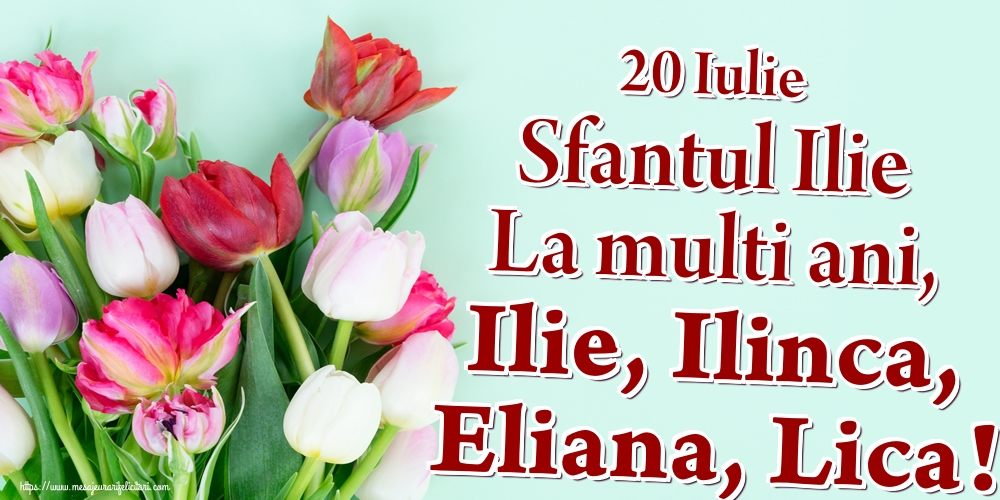 20 Iulie Sfantul Ilie La multi ani, Ilie, Ilinca, Eliana, Lica! - Felicitari onomastice de Sfantul Ilie