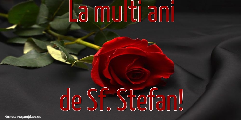 La multi ani de Sf. Stefan! - Felicitari onomastice de Sfantul Stefan cu flori