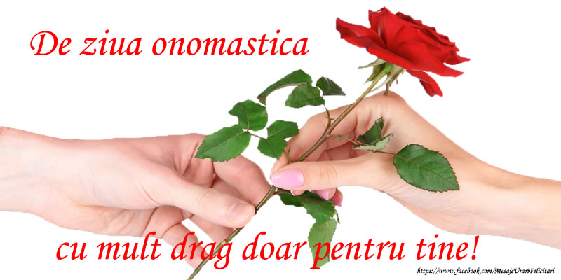 De ziua onomastica cu mult drag doar pentru tine! - Felicitari onomastice cu trandafiri