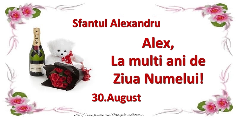Alex, la multi ani de ziua numelui! 30.August Sfantul Alexandru - Felicitari onomastice