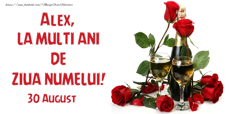 Alex, la multi ani de ziua numelui! 30 August - Felicitari onomastice