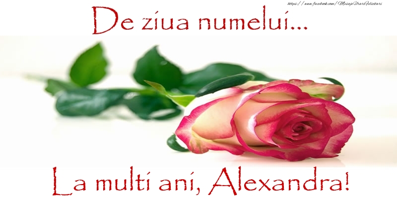 De ziua numelui... La multi ani, Alexandra! - Felicitari onomastice cu trandafiri