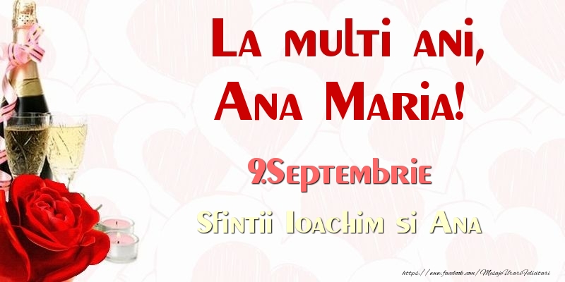 La multi ani, Ana Maria! 9.Septembrie Sfintii Ioachim si Ana - Felicitari onomastice