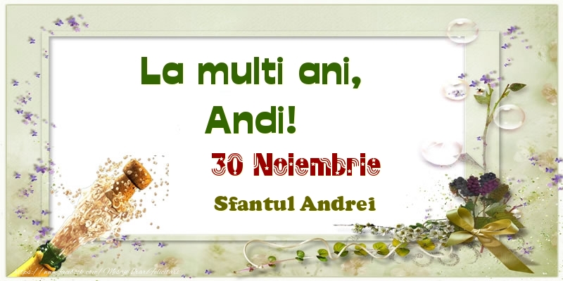 La multi ani, Andi! 30 Noiembrie Sfantul Andrei - Felicitari onomastice