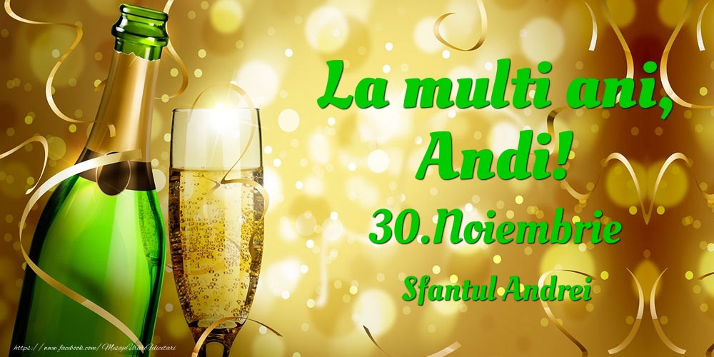 La multi ani, Andi! 30.Noiembrie - Sfantul Andrei - Felicitari onomastice