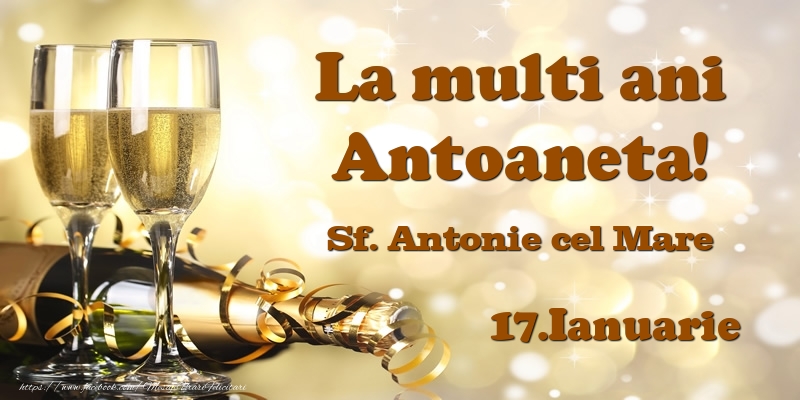 17.Ianuarie Sf. Antonie cel Mare La multi ani, Antoaneta! - Felicitari onomastice