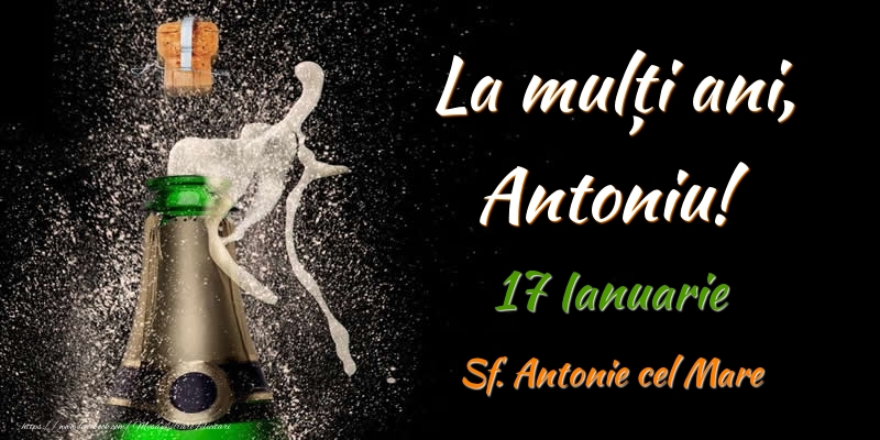 La multi ani, Antoniu! 17 Ianuarie Sf. Antonie cel Mare - Felicitari onomastice