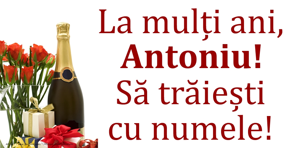 La mulți ani, Antoniu! Să trăiești cu numele! - Felicitari onomastice cu cadouri