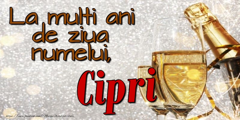 La multi ani de ziua numelui, Cipri - Felicitari onomastice cu sampanie