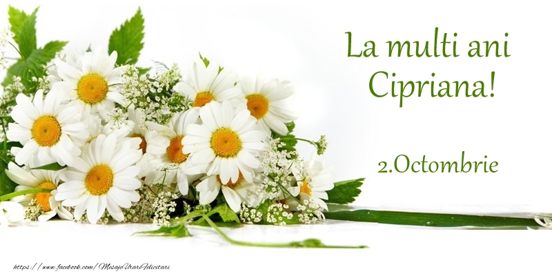 La multi ani, Cipriana! 2.Octombrie - - Felicitari onomastice