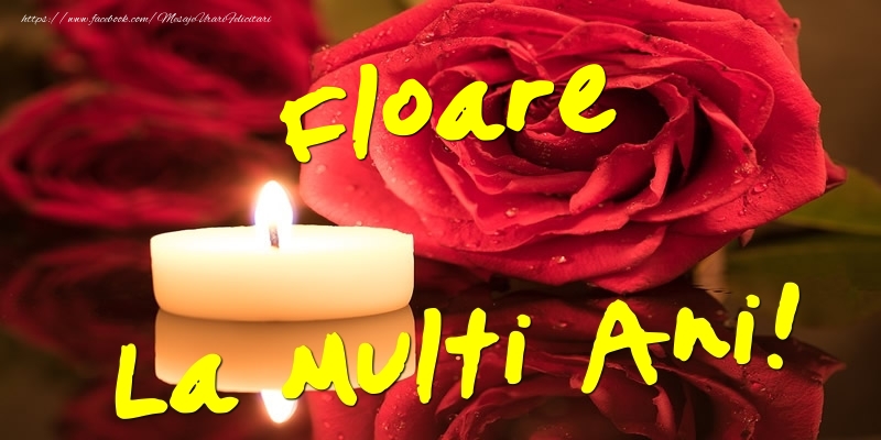 Floare La Multi Ani! - Felicitari onomastice cu trandafiri