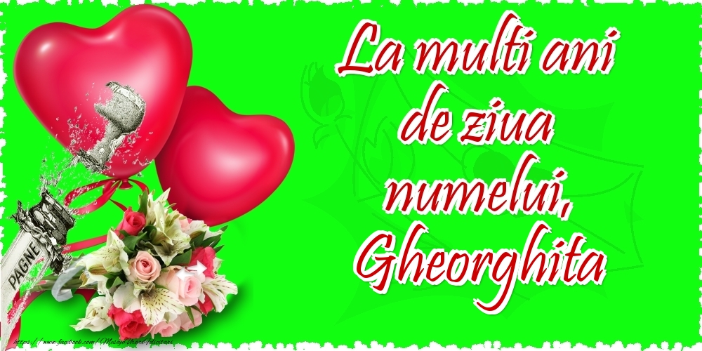 La multi ani de ziua numelui, Gheorghita - Felicitari onomastice cu inimioare