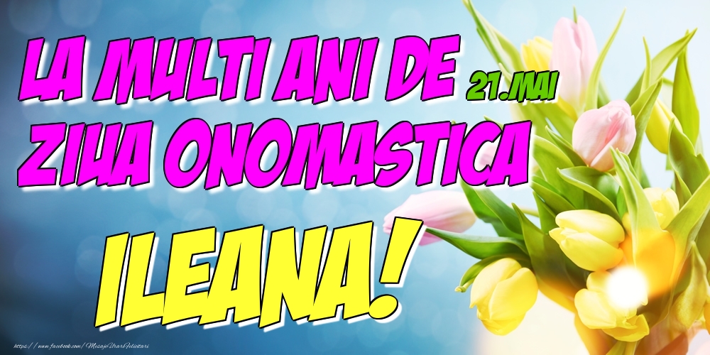 21.Mai - La multi ani de ziua onomastica Ileana! - Felicitari onomastice