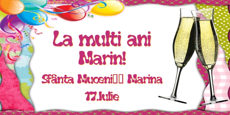 La multi ani, Marin! Sfânta Muceniță Marina - 17.Iulie - Felicitari onomastice