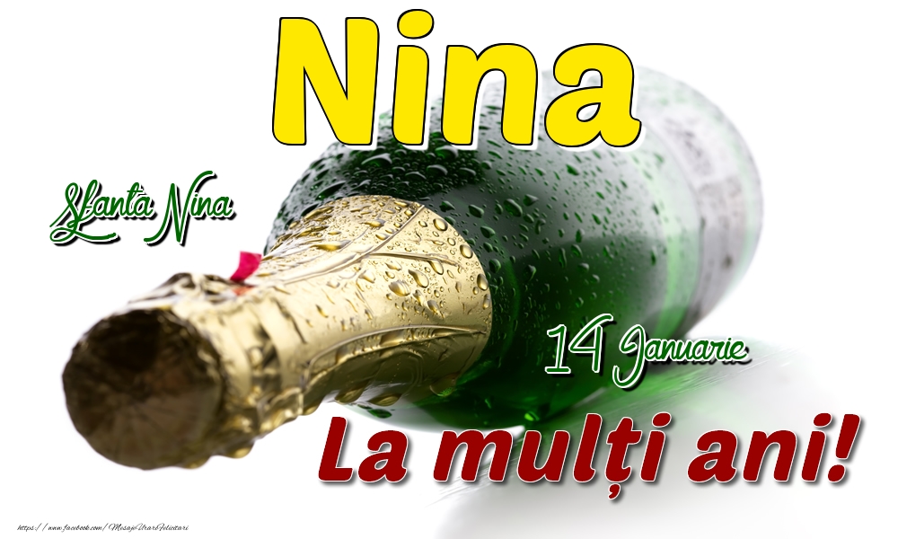 14 Ianuarie Sfanta Nina - La mulți ani de ziua onomastică Nina - Felicitari onomastice