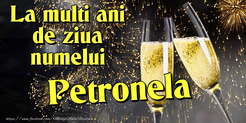 La multi ani de ziua numelui Petronela - Felicitari onomastice cu artificii