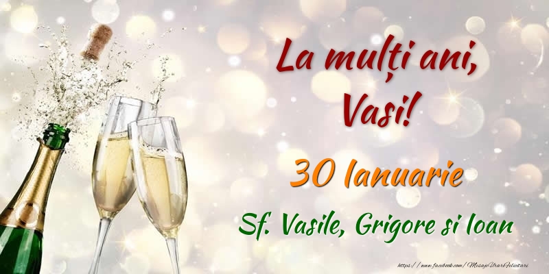 La multi ani, Vasi! 30 Ianuarie Sf. Vasile, Grigore si Ioan - Felicitari onomastice
